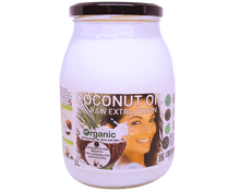 Load image into Gallery viewer, Nativilis Organic Coconut Oil 1L (Cocos Nucifera) - Extra Virgin, Raw, Cold Pressed, Pro Derma, Moisturizer Skin Hair, Vegan, 100% Natural, Ethically Sourced, Copaiba Properties, 1000ml Glass Jar (1L)