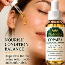 Load image into Gallery viewer, Nativilis Copaiba & Organic Golden Jojoba Botanical Face Oil Serum – 30ml