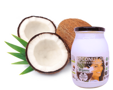 Load image into Gallery viewer, Nativilis Organic Coconut Oil 1L (Cocos Nucifera) - Extra Virgin, Raw, Cold Pressed, Pro Derma, Moisturizer Skin Hair, Vegan, 100% Natural, Ethically Sourced, Copaiba Properties, 1000ml Glass Jar (1L)