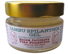 Load image into Gallery viewer, Nativilis Jambu Spilanthol Gel - (Spilanthes Acmella Oleracea Extract) - 100% Natural Vegan Pure - Relax Intimate Vibe Sensation - Muscle Relaxant Effect - Popular Female Aphrodisiac - Natural Botox Alternative - Copaiba Properties - 100 ml