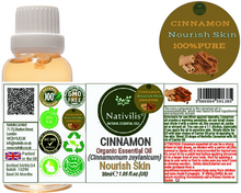 Load image into Gallery viewer, Nativilis Cinnamon Organic Essential Oil 30 ml (Cinnamomum zeylanicum) - antibacterial antifungal antidiabetic and antioxidant - Copaiba properties