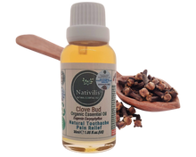 Load image into Gallery viewer, Nativilis Organic Clove Bud Essential Oil (Eugenia Caryophyllus) - natural pain reliever for toothache muscle pain - skin care - Copaiba properties 30ml Media 11 of 30