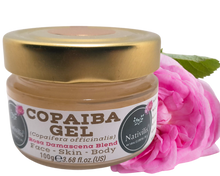 Load image into Gallery viewer, Nativilis Copaiba Gel (Copaifera officinalis) 100% Natural Multipurpose Gel Rosa damascena Face Skin Body Moisturizing Anti-aging