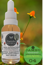 Load image into Gallery viewer, Nativilis Jambu Spilanthol Golden Amazonian Bioactive Oil - Spilanthes Acmella Oleracea Extract - High Viscosity - Better Skin Penetration 100% Natural Botox Alternative - Relax facial muscles reduce wrinkles antioxidant properties Copaiba - 30 ml