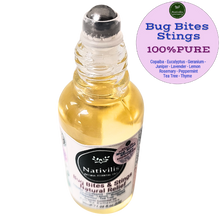 Load image into Gallery viewer, Nativilis Natural Relief for bug bites stings mosquito nettle fleas - Organic Essential Oil Formula - Roll on ball Stainless Steel Ideal Capacity 30ml Daily Use Travel Easy to carry in your purse/bag