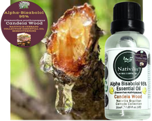 Load image into Gallery viewer, Nativilis Candeia Essential Oil Natural Alpha Bisabolol 95% (Eremanthus erythropappus) - Sesquiterpene – Vegan - Antibacterial Anti-inflammatory - Skin-Smoothing - Wound Healing Nociceptive Properties - Copaiba