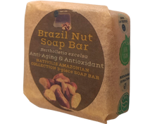 Load image into Gallery viewer, Nativilis Amazonian Collection 3-piece Soap Bar 300 grams - ANDIROBA BACURI BRAZIL NUT - Natural Vegan Emollient Face Skin Body Soap Moisturises & Cleanses No Chemicals Additives, Colours or Lauryl