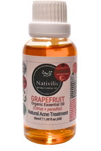 Load image into Gallery viewer, Nativilis Grapefruit Organic Essential Oil 30 ml (Citrus × paradisi) - Antibacterial and Antimicrobial Effects - Fights against acne -Promote Weight Loss - Copaiba Properties