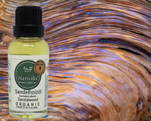 Load image into Gallery viewer, Nativilis Organic Sandalwood Essential Oil (Santalum album) Anti-ageing Soothes the skin Anti-tanning reduce the oxidative stress in the skin reverse sun ward off excess scalp sebum secretion Copaiba