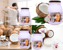 Load image into Gallery viewer, Nativilis Organic Coconut Oil 1L (Cocos Nucifera) - Extra Virgin, Raw, Cold Pressed, Pro Derma, Moisturizer Skin Hair, Vegan, 100% Natural, Ethically Sourced, Copaiba Properties, 1000ml Glass Jar (1L)