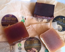 Load image into Gallery viewer, Nativilis Amazonian Collection 3-piece Soap Bar 300 grams - ANDIROBA BACURI BRAZIL NUT - Natural Vegan Emollient Face Skin Body Soap Moisturises & Cleanses No Chemicals Additives, Colours or Lauryl