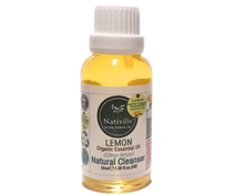 Load image into Gallery viewer, Nativilis Lemon Organic Essential Oil 30 ml (Citrus limon) - Absorbent antibacterial antifungal fight against acne facial cleanser - Copaiba Properties