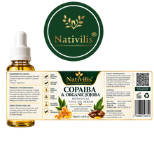 Load image into Gallery viewer, Nativilis Copaiba & Organic Golden Jojoba Botanical Face Oil Serum – 30ml