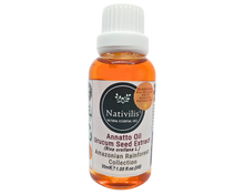 Load image into Gallery viewer, Nativilis Amazonian Urucum Seed Extract Annatto Oil 30 ml (Bixa orellana L.) Emolient for Suncream Lotion | Ultraviolet Rays Protection properties – Brazilian Bio-Natural Skin Tanning Oil - Copaiba Benefits