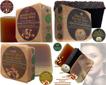 Load image into Gallery viewer, Nativilis Amazonian Collection 3-piece Soap Bar 300 grams - ANDIROBA BACURI BRAZIL NUT - Natural Vegan Emollient Face Skin Body Soap Moisturises & Cleanses No Chemicals Additives, Colours or Lauryl