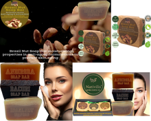 Load image into Gallery viewer, Nativilis Amazonian Collection 3-piece Soap Bar 300 grams - ANDIROBA BACURI BRAZIL NUT - Natural Vegan Emollient Face Skin Body Soap Moisturises & Cleanses No Chemicals Additives, Colours or Lauryl