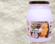 Load image into Gallery viewer, Nativilis Organic Coconut Oil 1L (Cocos Nucifera) - Extra Virgin, Raw, Cold Pressed, Pro Derma, Moisturizer Skin Hair, Vegan, 100% Natural, Ethically Sourced, Copaiba Properties, 1000ml Glass Jar (1L)