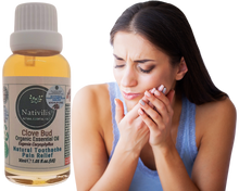 Load image into Gallery viewer, Nativilis Organic Clove Bud Essential Oil (Eugenia Caryophyllus) - natural pain reliever for toothache muscle pain - skin care - Copaiba properties 30ml Media 11 of 30