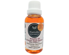Load image into Gallery viewer, Nativilis Amazonian Urucum Seed Extract Annatto Oil 30 ml (Bixa orellana L.) Emolient for Suncream Lotion | Ultraviolet Rays Protection properties – Brazilian Bio-Natural Skin Tanning Oil - Copaiba Benefits