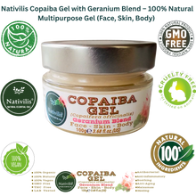 Load image into Gallery viewer, Nativilis Copaiba Gel with Geranium Blend – 100% Natural Multipurpose Gel (Face, Skin, Body)