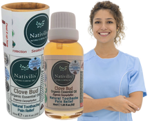 Load image into Gallery viewer, Nativilis Organic Clove Bud Essential Oil (Eugenia Caryophyllus) - natural pain reliever for toothache muscle pain - skin care - Copaiba properties 30ml Media 11 of 30