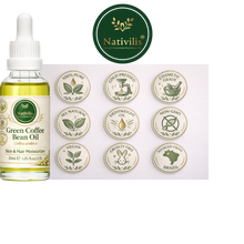 Load image into Gallery viewer, Nativilis Green Coffee Bean Oil for Face & Body – Coffea Arabica – Cold Pressed Cosmetic Oil – Lightweight, Fast Absorbing – Vegan