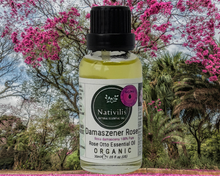 Load image into Gallery viewer, Nativilis Organic Rose Otto Essential Oil (Rosa damascena) - 100% Pure and Natural - 30ml - (GC/MS Tested) -