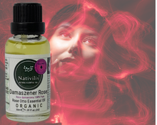 Load image into Gallery viewer, Nativilis Organic Rose Otto Essential Oil (Rosa damascena) - 100% Pure and Natural - 30ml - (GC/MS Tested) -