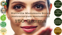 Load image into Gallery viewer, Nativilis Murumuru Scrub 150 Grams (Astrocaryum murumuru) Amazonian Rainforest Collection - 100% natural exfoliating agent improves blood circulation stimulating skin surface - removes dead skin cells - Copaiba 150G