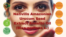 Load image into Gallery viewer, Nativilis Amazonian Urucum Seed Extract Annatto Oil 30 ml (Bixa orellana L.) Emolient for Suncream Lotion | Ultraviolet Rays Protection properties – Brazilian Bio-Natural Skin Tanning Oil - Copaiba Benefits