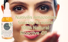 Load image into Gallery viewer, Nativilis Amazonian Soursop Graviola Guanabana Virgin Natural Bio Skin and Hair Oil (Annona muricata- Brazilian paw-paw) – Undiluted - Unrefined - Copaiba benefits