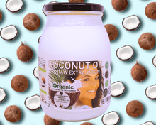 Load image into Gallery viewer, Nativilis Organic Coconut Oil 1L (Cocos Nucifera) - Extra Virgin, Raw, Cold Pressed, Pro Derma, Moisturizer Skin Hair, Vegan, 100% Natural, Ethically Sourced, Copaiba Properties, 1000ml Glass Jar (1L)