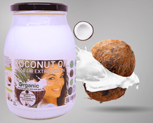 Load image into Gallery viewer, Nativilis Organic Coconut Oil 1L (Cocos Nucifera) - Extra Virgin, Raw, Cold Pressed, Pro Derma, Moisturizer Skin Hair, Vegan, 100% Natural, Ethically Sourced, Copaiba Properties, 1000ml Glass Jar (1L)