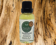 Load image into Gallery viewer, Nativilis Organic Sandalwood Essential Oil (Santalum album) Anti-ageing Soothes the skin Anti-tanning reduce the oxidative stress in the skin reverse sun ward off excess scalp sebum secretion Copaiba