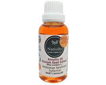 Load image into Gallery viewer, Nativilis Amazonian Urucum Seed Extract Annatto Oil 30 ml (Bixa orellana L.) Emolient for Suncream Lotion | Ultraviolet Rays Protection properties – Brazilian Bio-Natural Skin Tanning Oil - Copaiba Benefits