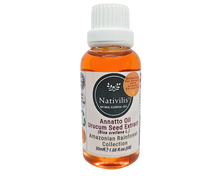 Load image into Gallery viewer, Nativilis Amazonian Urucum Seed Extract Annatto Oil 30 ml (Bixa orellana L.) Emolient for Suncream Lotion | Ultraviolet Rays Protection properties – Brazilian Bio-Natural Skin Tanning Oil - Copaiba Benefits