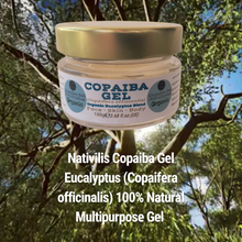 Load image into Gallery viewer, Nativilis Copaiba Gel Eucalyptus (Copaifera officinalis) 100% Natural Multipurpose Gel Face Skin Body Moisturizing Anti-aging and Melasma Treating Inflammation Dermatitis and Fungal Infections Relieve Congestion