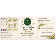 Load image into Gallery viewer, Nativilis Green Coffee Bean Oil for Face & Body – Coffea Arabica – Cold Pressed Cosmetic Oil – Lightweight, Fast Absorbing – Vegan