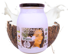 Load image into Gallery viewer, Nativilis Organic Coconut Oil 1L (Cocos Nucifera) - Extra Virgin, Raw, Cold Pressed, Pro Derma, Moisturizer Skin Hair, Vegan, 100% Natural, Ethically Sourced, Copaiba Properties, 1000ml Glass Jar (1L)