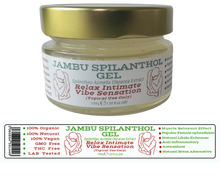Load image into Gallery viewer, Nativilis Jambu Spilanthol Gel - (Spilanthes Acmella Oleracea Extract) - 100% Natural Vegan Pure - Relax Intimate Vibe Sensation - Muscle Relaxant Effect - Popular Female Aphrodisiac - Natural Botox Alternative - Copaiba Properties - 100 ml