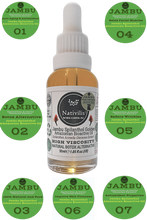 Load image into Gallery viewer, Nativilis Jambu Spilanthol Golden Amazonian Bioactive Oil - Spilanthes Acmella Oleracea Extract - High Viscosity - Better Skin Penetration 100% Natural Botox Alternative - Relax facial muscles reduce wrinkles antioxidant properties Copaiba - 30 ml