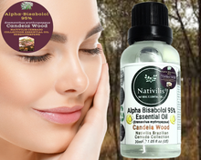 Load image into Gallery viewer, Nativilis Candeia Essential Oil Natural Alpha Bisabolol 95% (Eremanthus erythropappus) - Sesquiterpene – Vegan - Antibacterial Anti-inflammatory - Skin-Smoothing - Wound Healing Nociceptive Properties - Copaiba