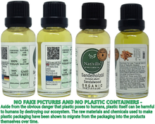 Load image into Gallery viewer, Nativilis Organic Sandalwood Essential Oil (Santalum album) Anti-ageing Soothes the skin Anti-tanning reduce the oxidative stress in the skin reverse sun ward off excess scalp sebum secretion Copaiba