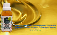 Load image into Gallery viewer, Nativilis Ginger Root Essential Oil (Zingiber Officinale ) - Anti-inflammatory relieve nausea - promote hair health and growth and skin care - Copaiba properties 30ml