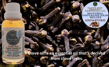 Load image into Gallery viewer, Nativilis Organic Clove Bud Essential Oil (Eugenia Caryophyllus) - natural pain reliever for toothache muscle pain - skin care - Copaiba properties 30ml