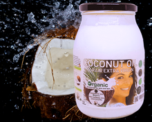 Load image into Gallery viewer, Nativilis Organic Coconut Oil 1L (Cocos Nucifera) - Extra Virgin, Raw, Cold Pressed, Pro Derma, Moisturizer Skin Hair, Vegan, 100% Natural, Ethically Sourced, Copaiba Properties, 1000ml Glass Jar (1L)