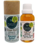 Load image into Gallery viewer, Nativilis Ginger Root Essential Oil (Zingiber Officinale ) - Anti-inflammatory relieve nausea - promote hair health and growth and skin care - Copaiba properties 30ml