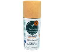 Load image into Gallery viewer, Nativilis Organic Sandalwood Essential Oil (Santalum album) Anti-ageing Soothes the skin Anti-tanning reduce the oxidative stress in the skin reverse sun ward off excess scalp sebum secretion Copaiba