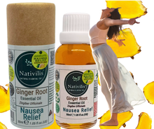 Load image into Gallery viewer, Nativilis Ginger Root Essential Oil (Zingiber Officinale ) - Anti-inflammatory relieve nausea - promote hair health and growth and skin care - Copaiba properties 30ml