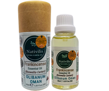 Load image into Gallery viewer, Nativilis Frankincense Carterii Olibanum Oil Oman (Boswellia Carterii ) - natural anti-acne anti-wrinkle improve oral hygiene prevent gum disease antibacterial properties - Copaiba properties 30ml